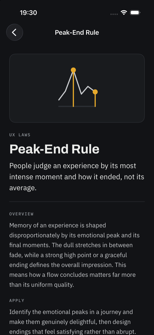 A UX Field Guide entry with its concept illustration and explanation
